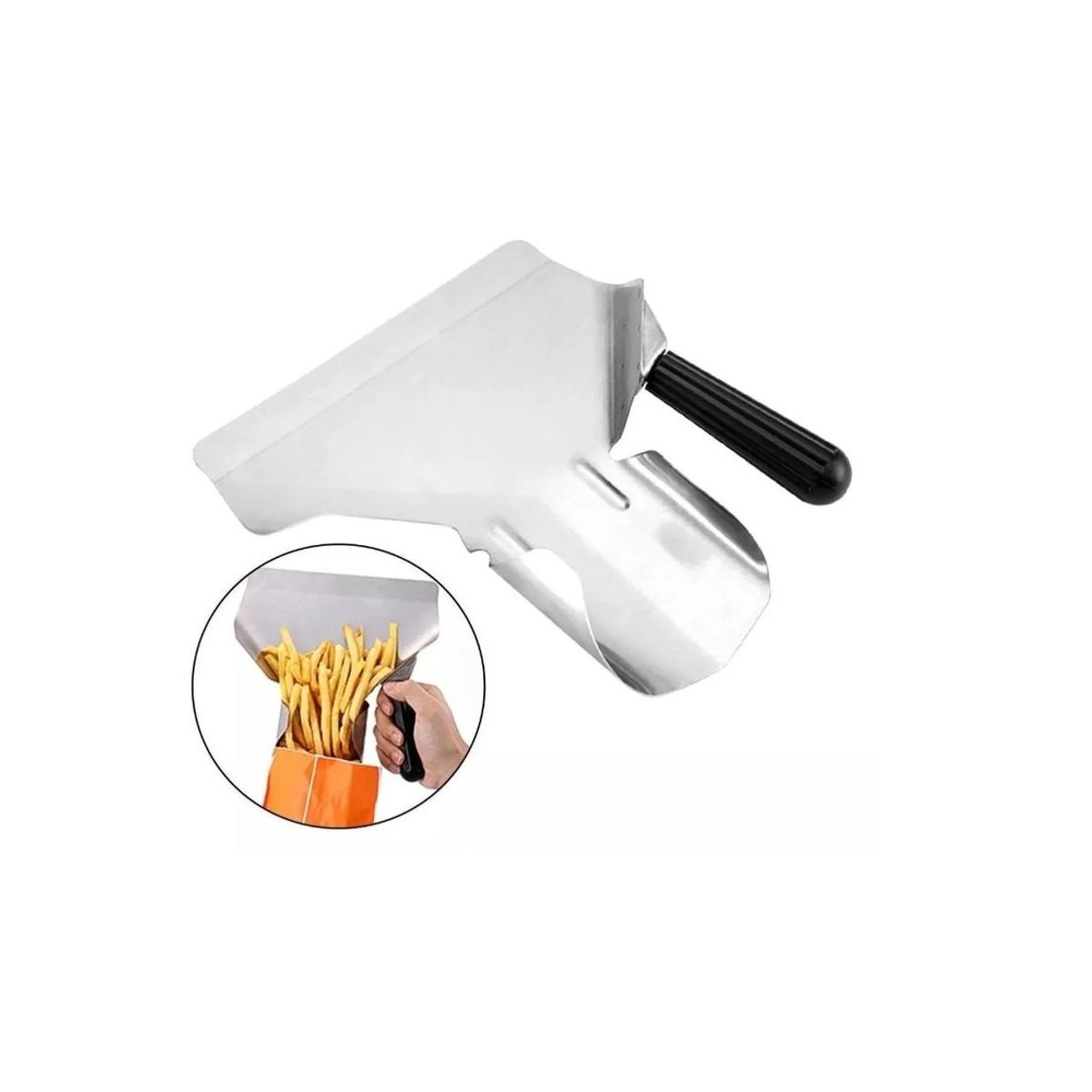 GENERICO - Pala De Acero Inoxidable Para Papas Fritas Con Solo Asa Acero
