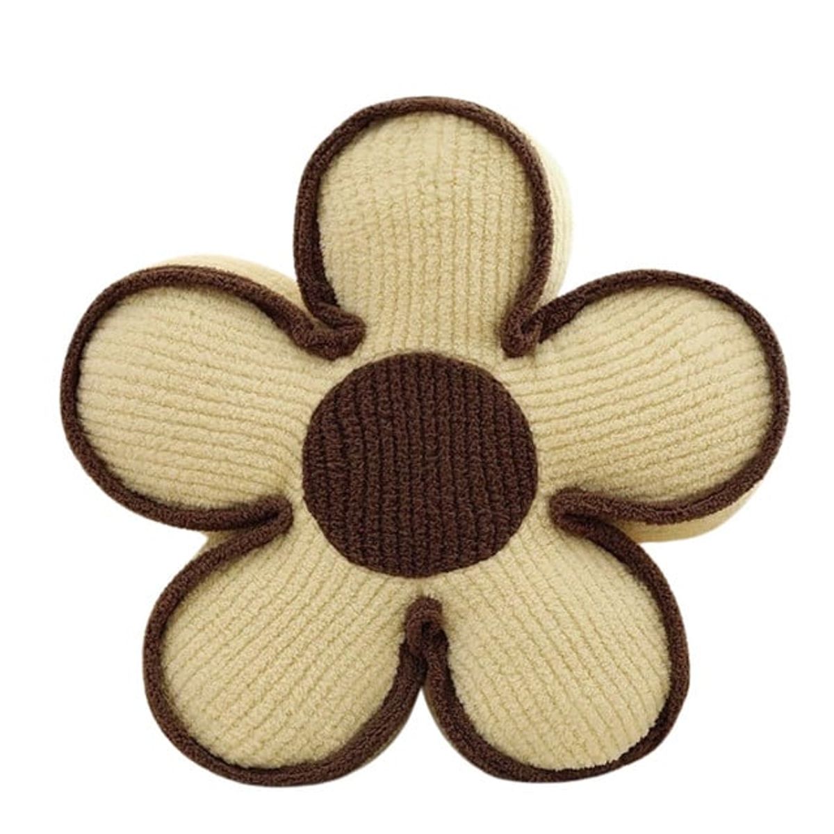 GENERICO - SET DE 2 COJINES DISEÑO FLOR COLOR BEIGE