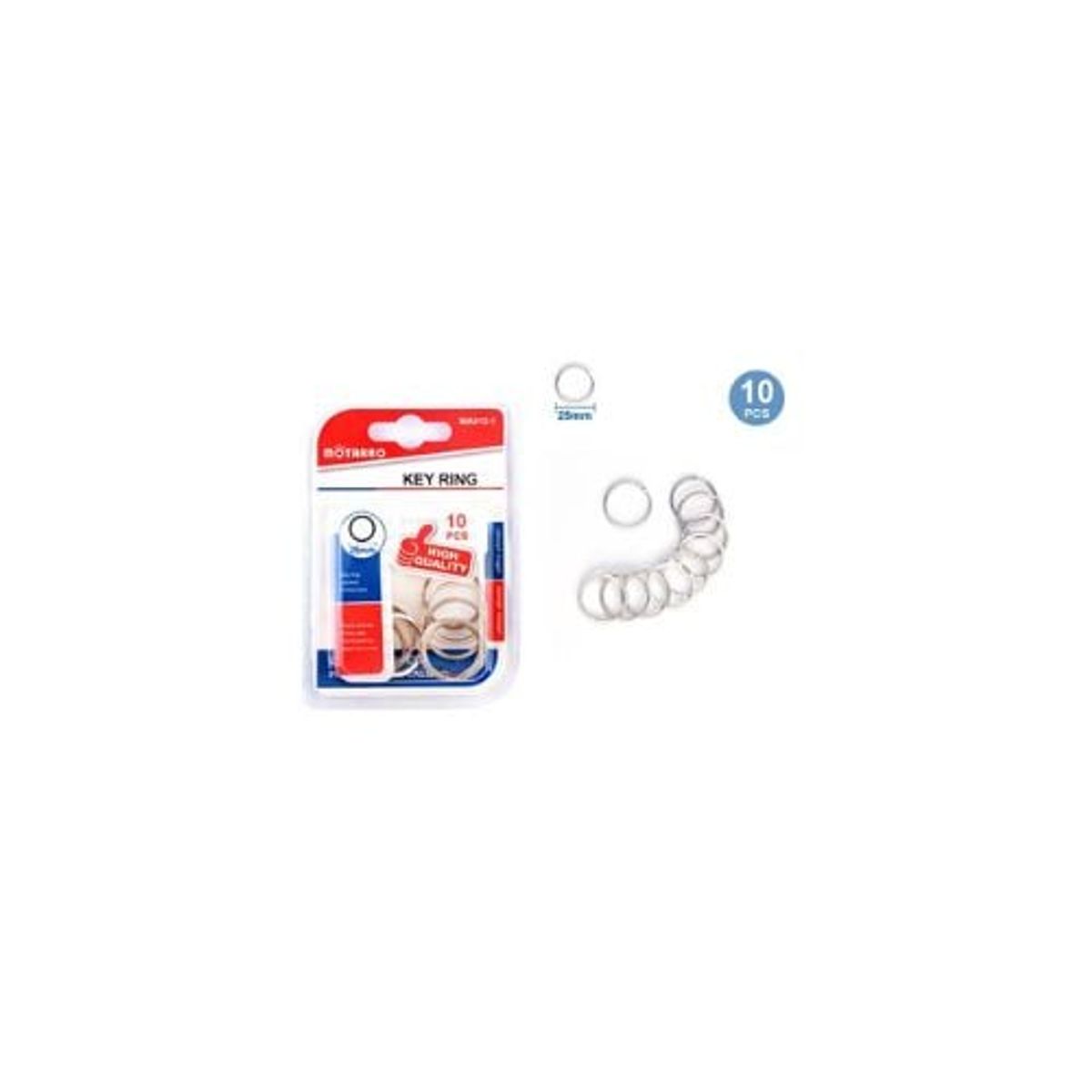 GENERICO - Llavero Argolla 25 Mm 10 Pcs