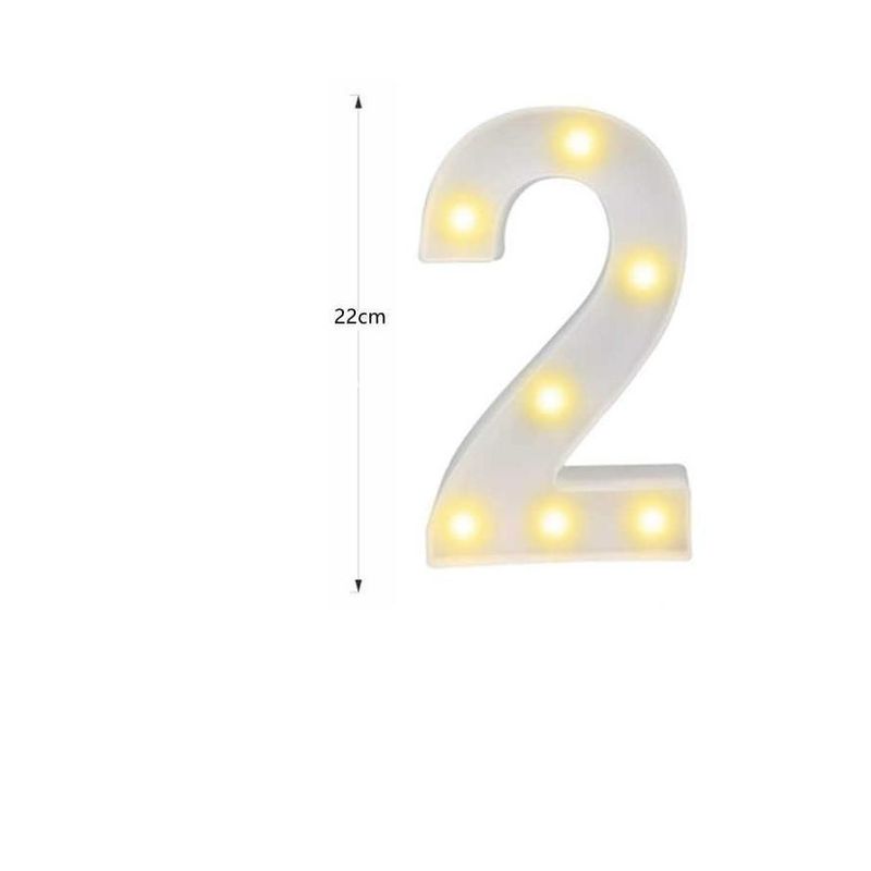 GENERICO - Numero 2 con Luz Led