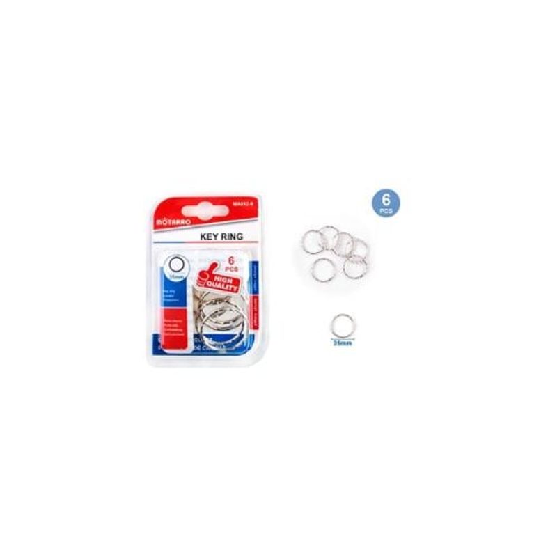 GENERICO - Llavero Gris 35 Mm 6 Pcs