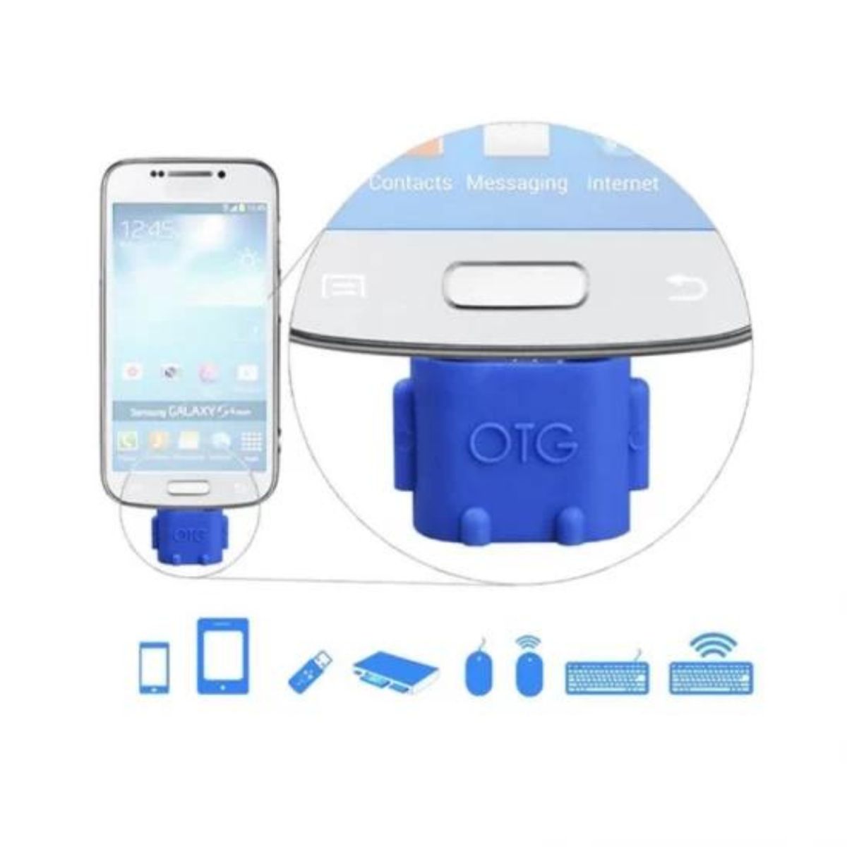GENERICO - Cable Otg Micro USB Para Pendrive Mouse Teclado