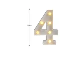 GENERICO - Numero 4 con Luz Led