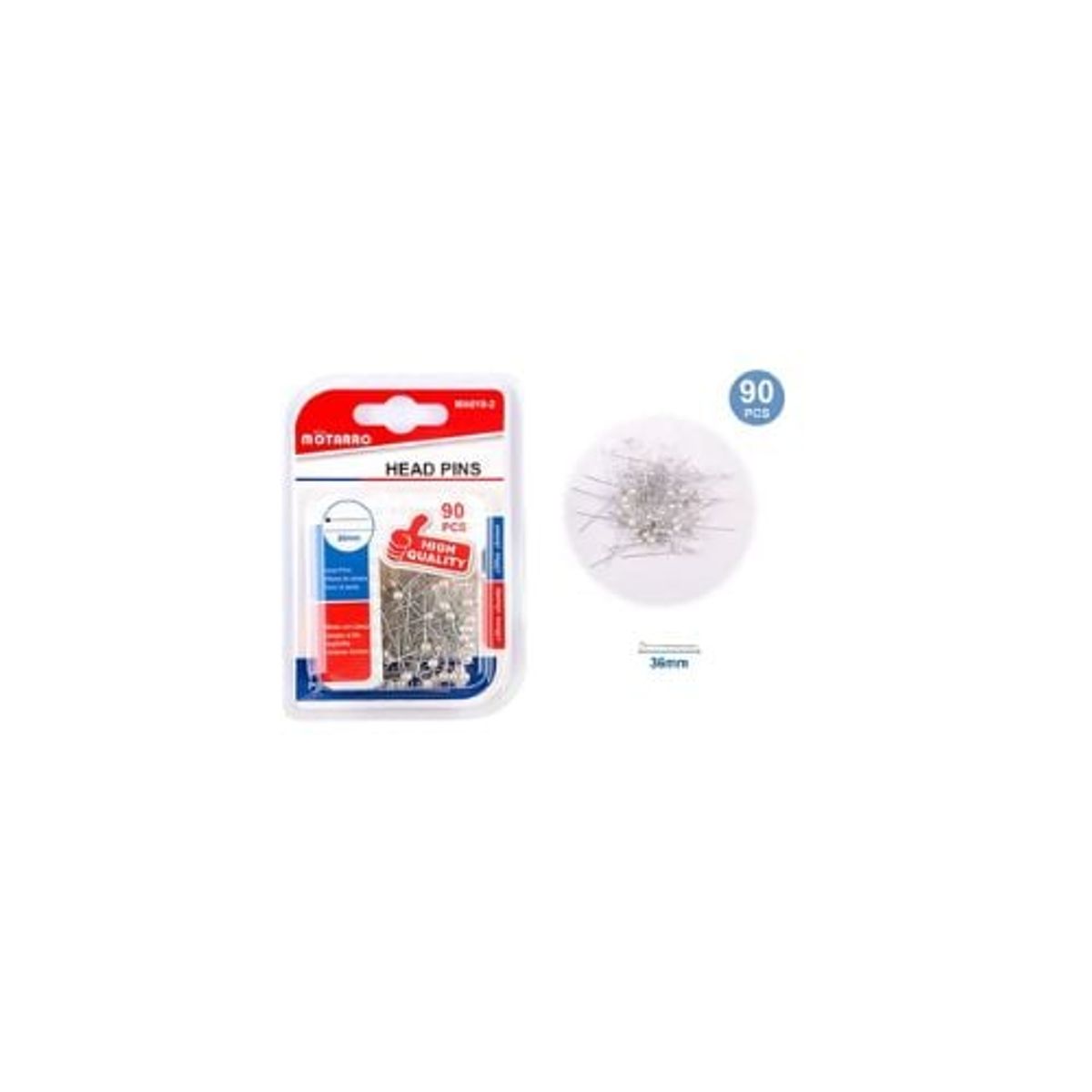 GENERICO - Alfileres De Cabeza 90 Pcs