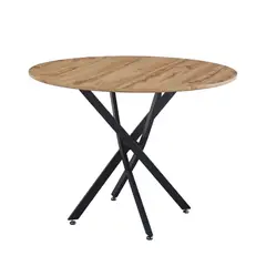 PANDALINO - Mesa redonda de comedor Cira 100cm - Estilo industrial