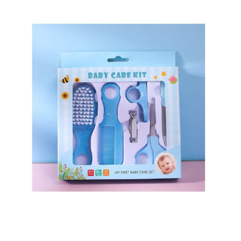 ANGELES DEL HOGAR - Kit de aseo para bebé 6 piezas  azul