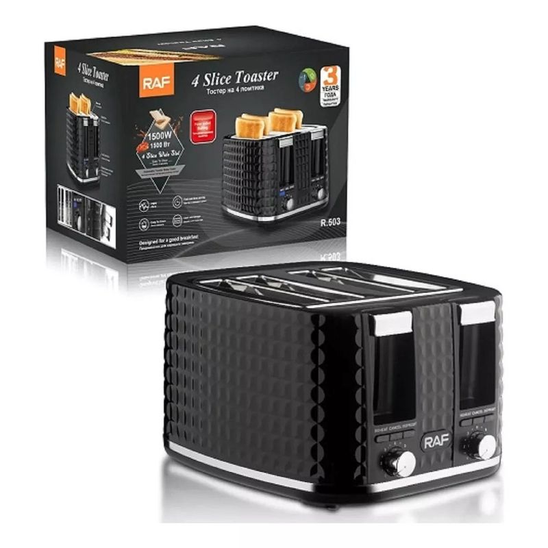 GENERICO - Tostadora De Pan 4 Rebanadas Tostador Raf 1500w