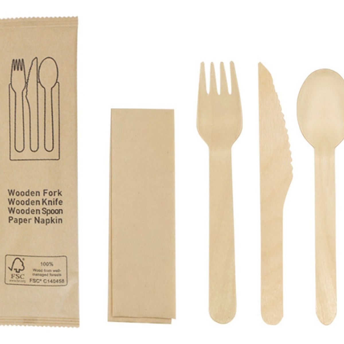 GENERICO - 20 Sets De Vajilla Ecológica Desechable Adecuada Para Fiesta