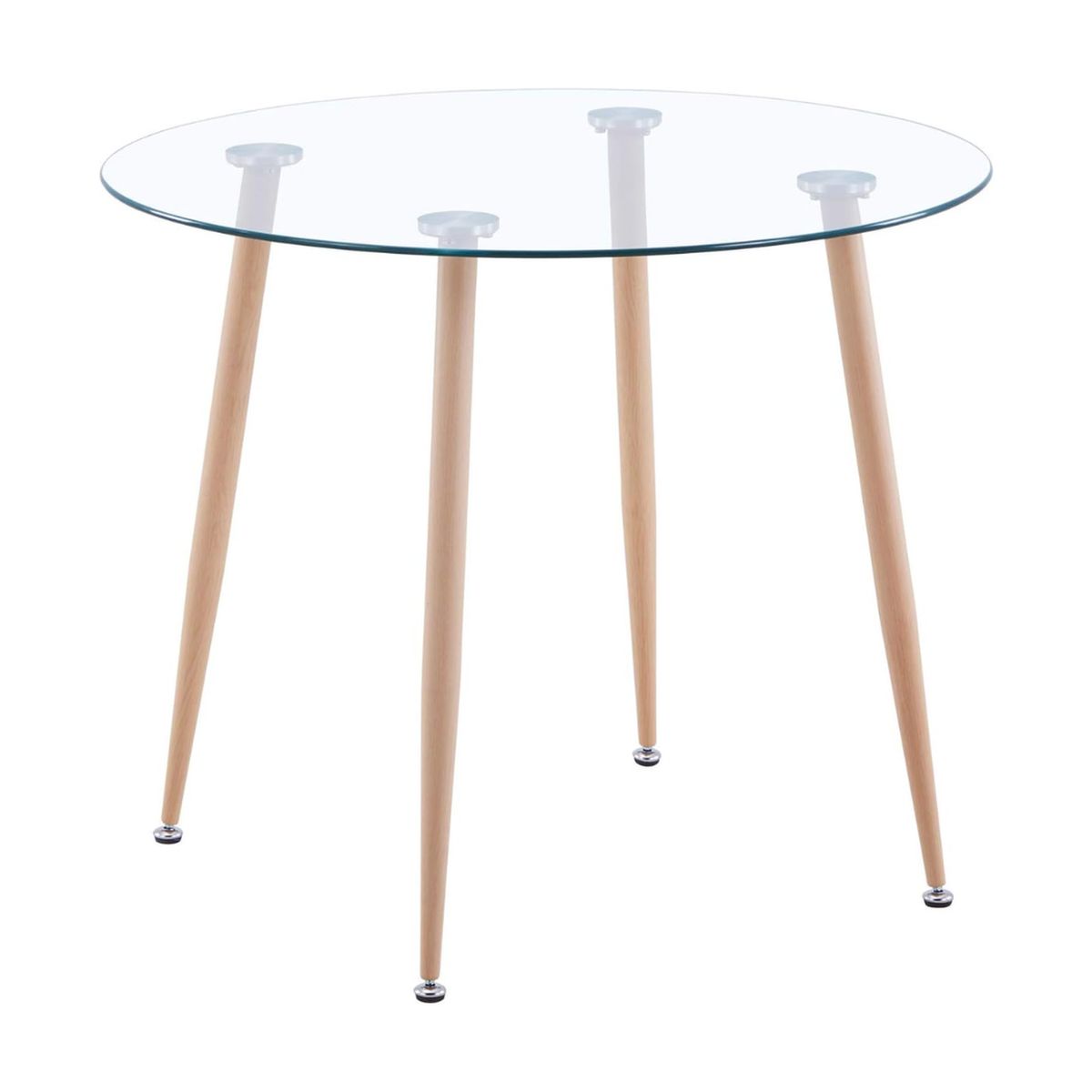 PANDALINO - Mesa Lagos (metal wood) - Blanco - 100 cm.