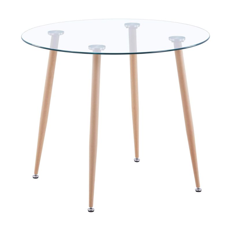 PANDALINO - Mesa Lagos (metal wood) - Blanco - 100 cm