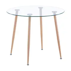 PANDALINO - Mesa Lagos (metal wood) - Blanco - 100 cm.