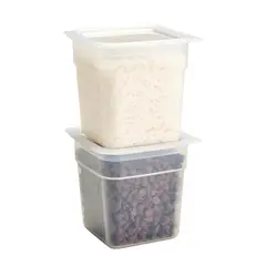 CAMBRO - RECIPIENTE GRADUADO CUADRADO POLIPROPILENO 1 LT CON TAPA