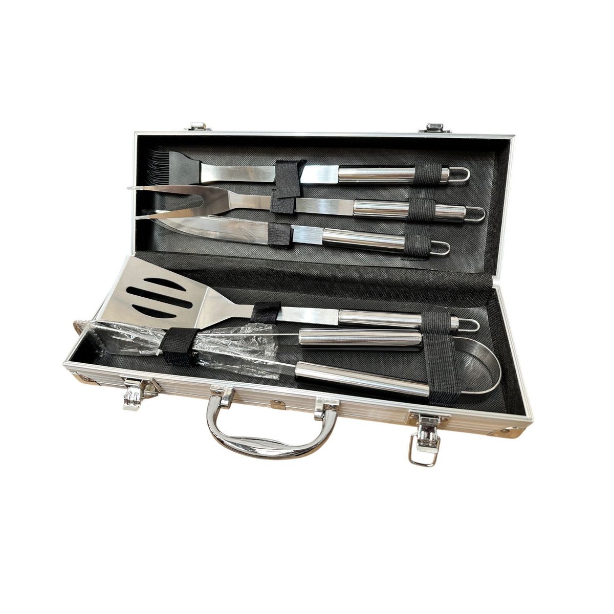 TOLVA - Set parrilla asado 5 piezas maleta metal