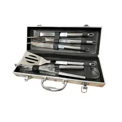 TOLVA - Set parrilla asado 5 piezas maleta metal