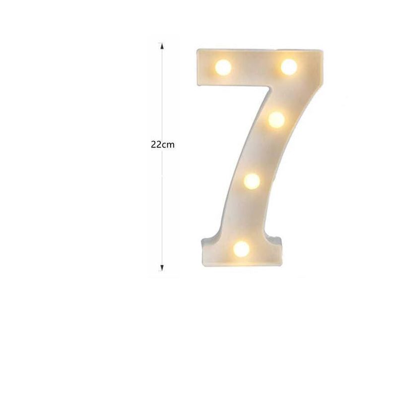 GENERICO - Numero 7 con Luz Led