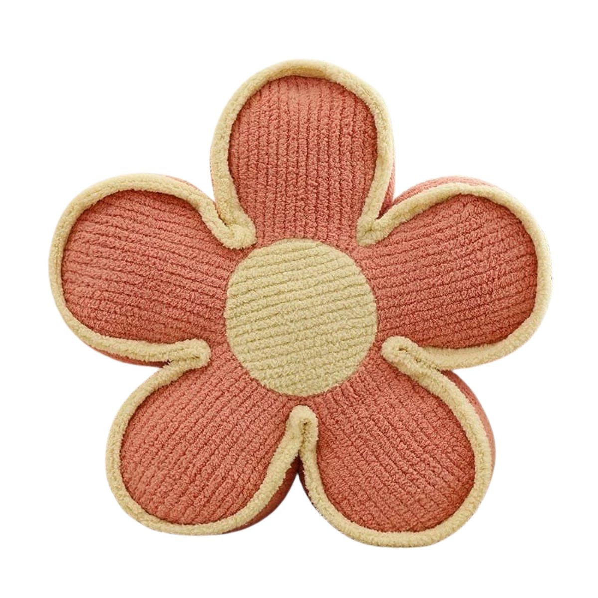 GENERICO - SET DE 4 COJINES DISEÑO FLOR COLOR ROSADO