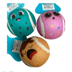 GENERICO - Set 3 Pelota De Tenis Diseños Caras Para Perros