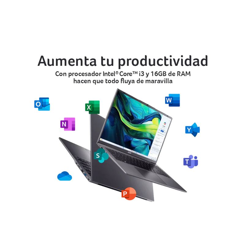 ACER - Notebook Acer / Intel Core i3 8 Núcleos / 8GB RAM / 512GB SSD / 16'