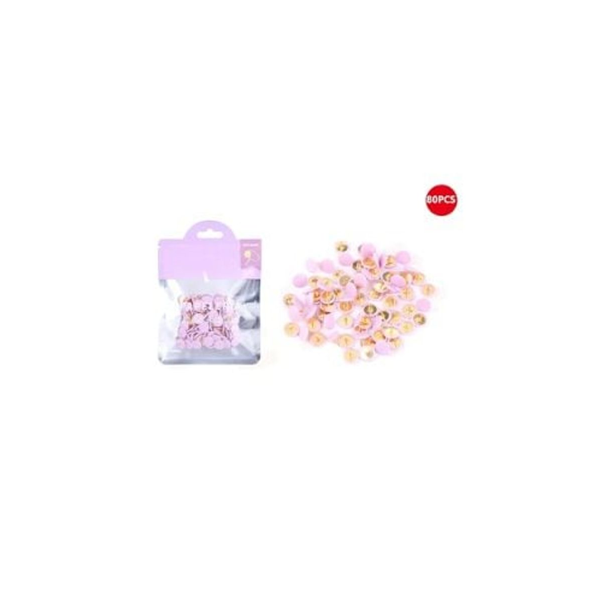 GENERICO - Chincheta Rosado Pastel 80 Pcs