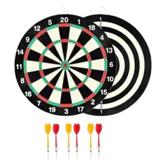 INVENCIBLE - Kit Tablero Tiro Al Blanco Reversible + Dardos Diana Ar53