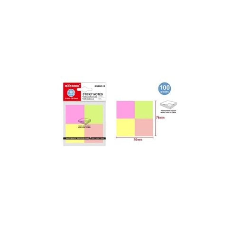 GENERICO - Nota Adhesivas 4 Colores 100 Hojas