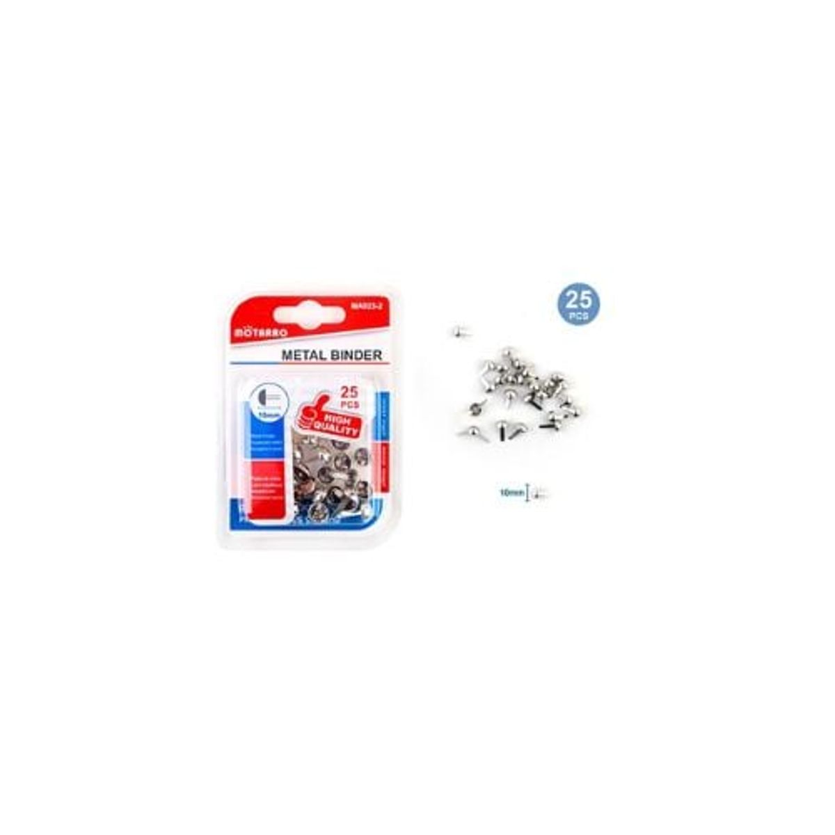 GENERICO - Chinche Mariposa Plateado 10 Mm 25 Pcs