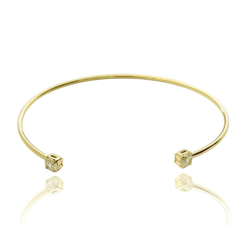 ANDREA COGGIOLA JOYAS - Pulsera Esclava Jacinta 2 Circones Enchapado Oro 18K