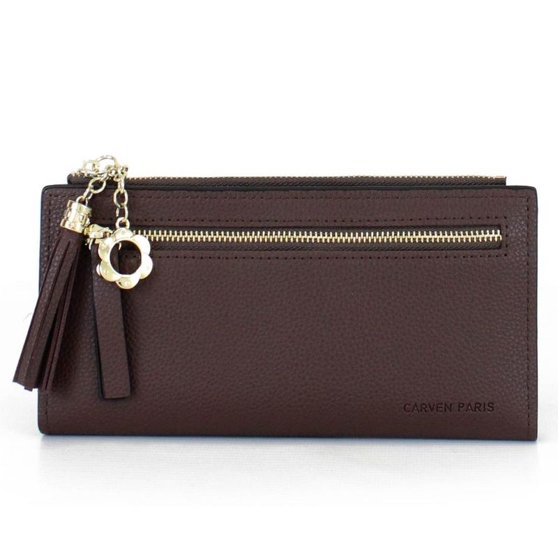 CARVEN - Billetera de mujer Chloe café Carven