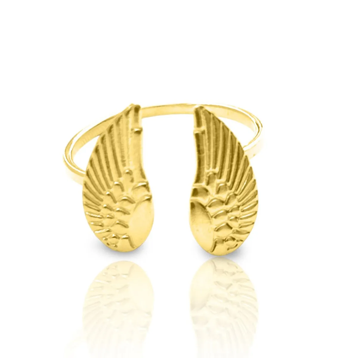 COGGIOLA - Anillo 2 Alas Adaptable Enchapado Oro 18K