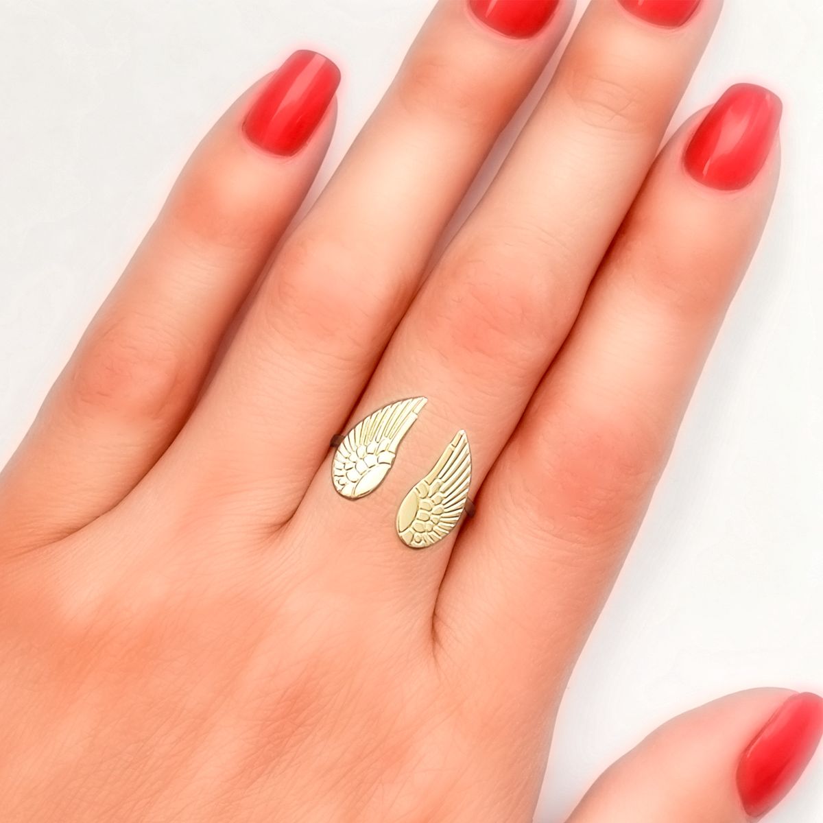 COGGIOLA - Anillo 2 Alas Adaptable Enchapado Oro 18K