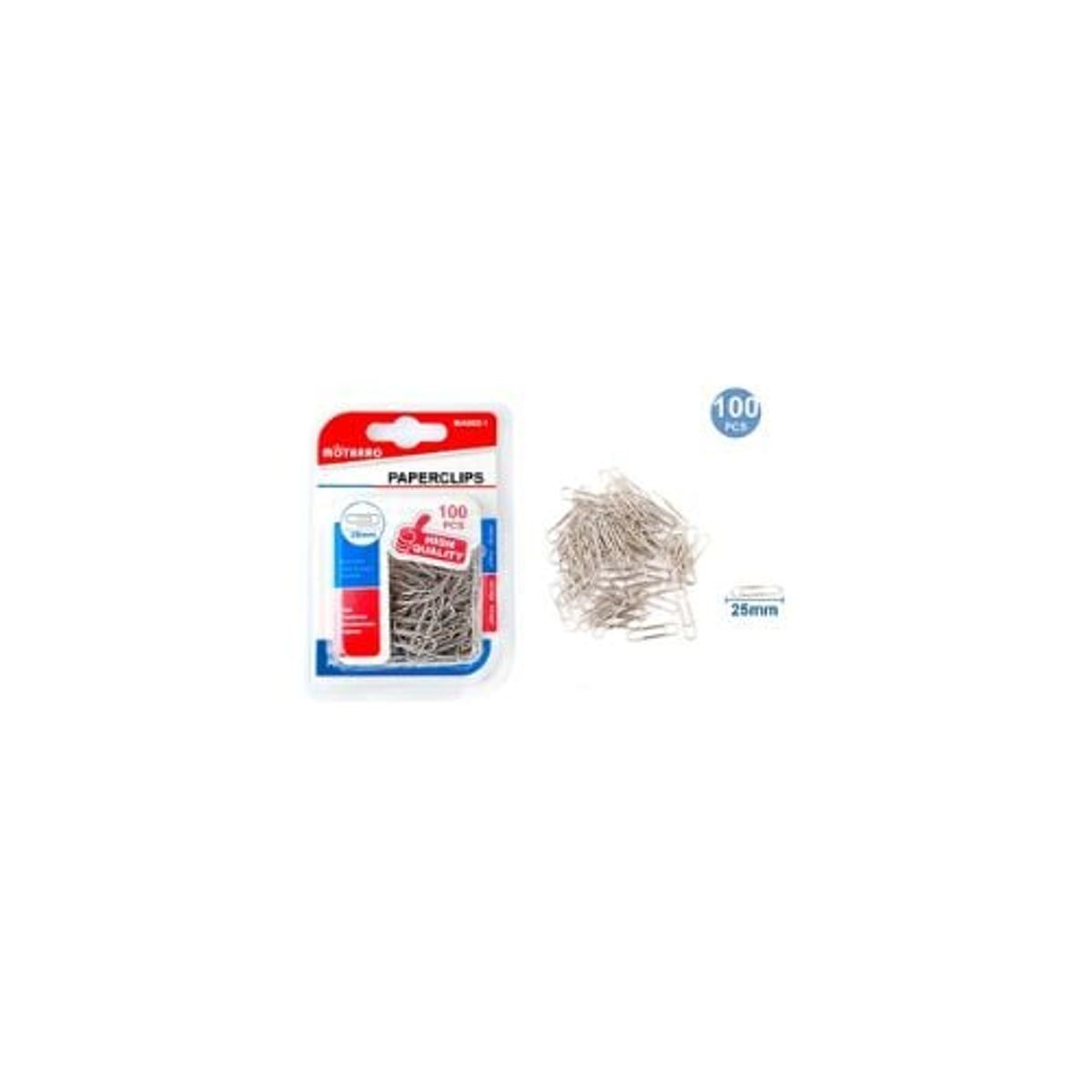 GENERICO - Clips Para Papel 100 pcs