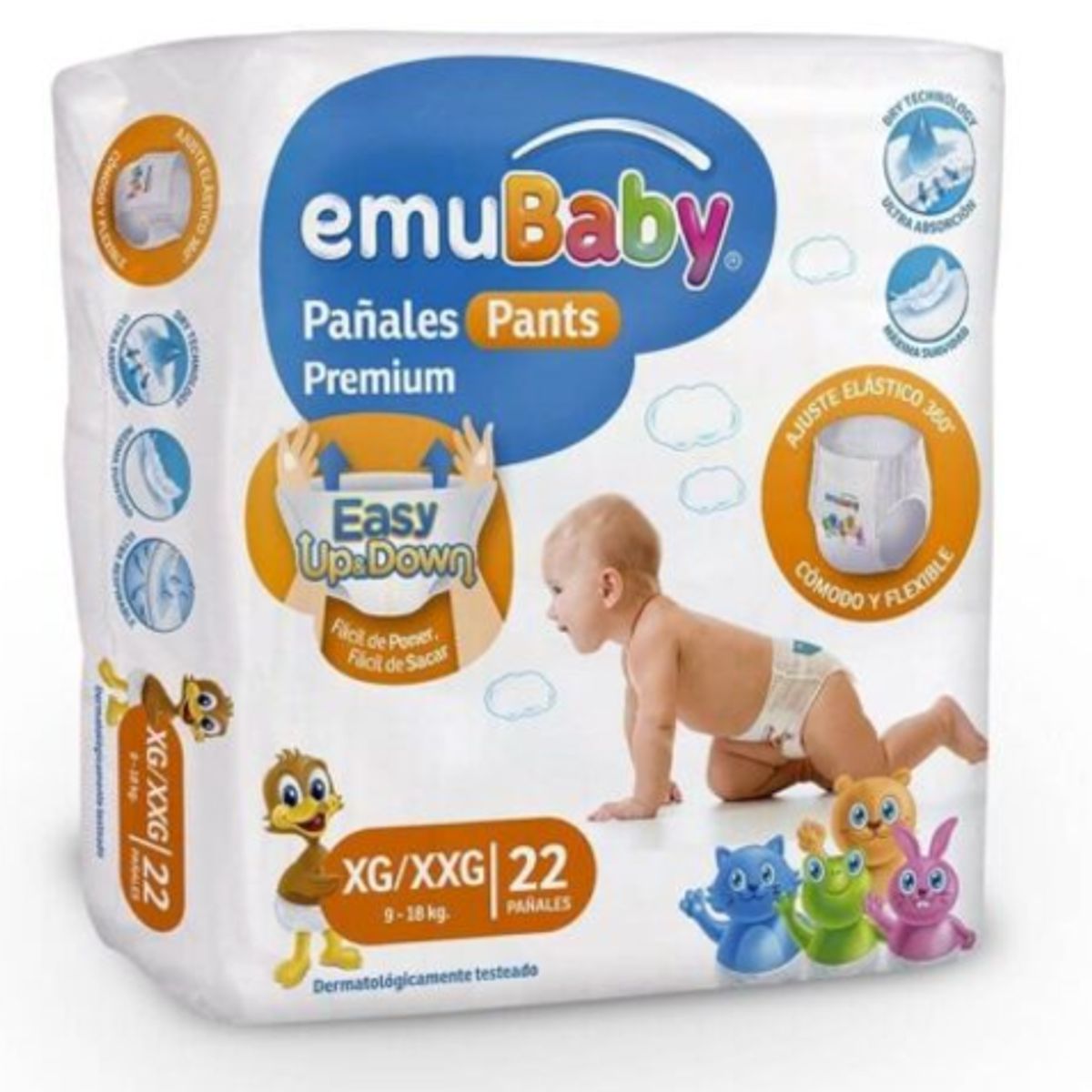 EMUBABY - Pañal Emubaby Pants Talla Xg / Xxg 176 Unidades