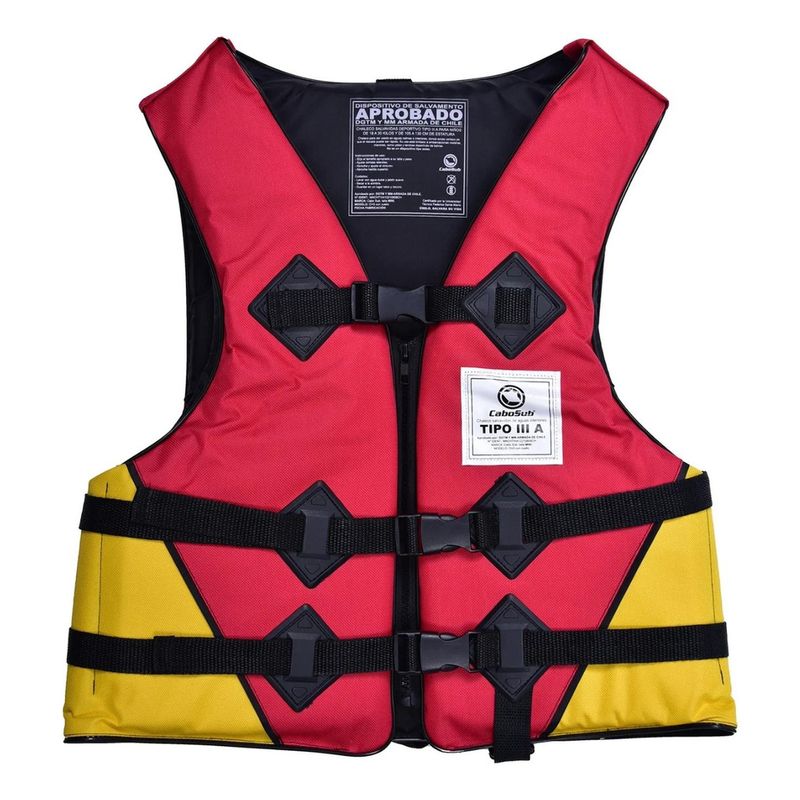 CABOSUB - Chaleco Salvavidas Adulto - Rojo - XL