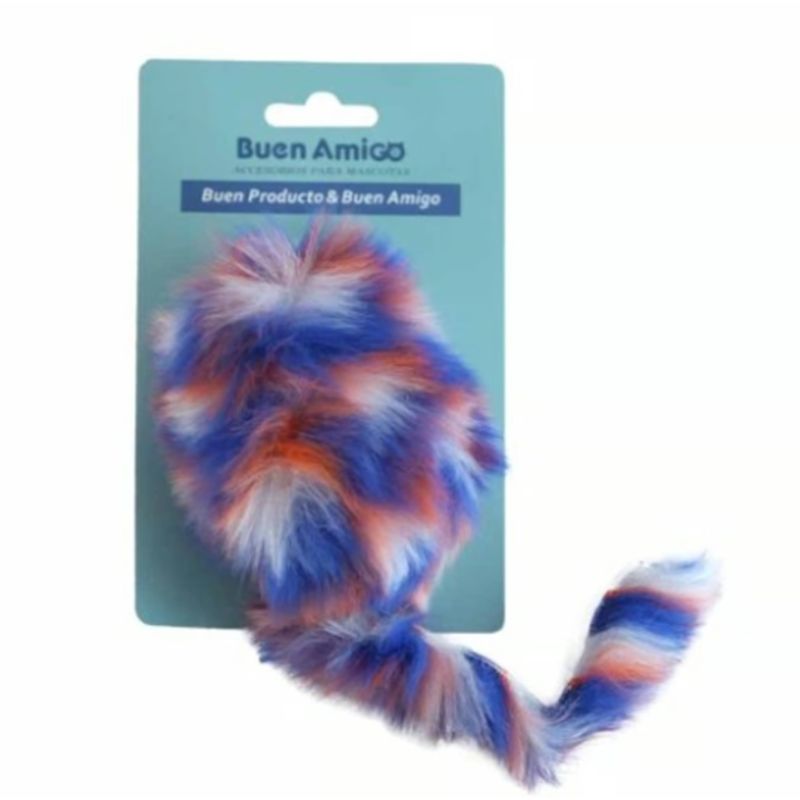 GENERICO - Juguete Ratón Peludo NaranjoAzul