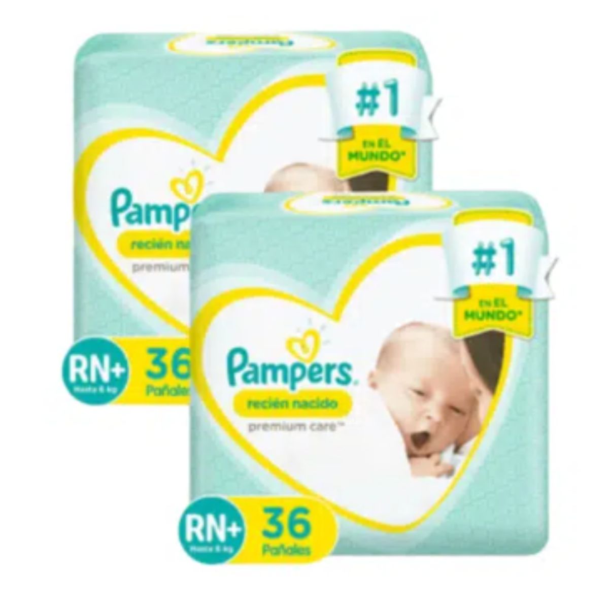 PAMPERS - Pañales Pampers Premium Care 72 Und Talla RN+