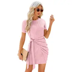RURUTOTO - Vestido Casual Para Mujer Rosa