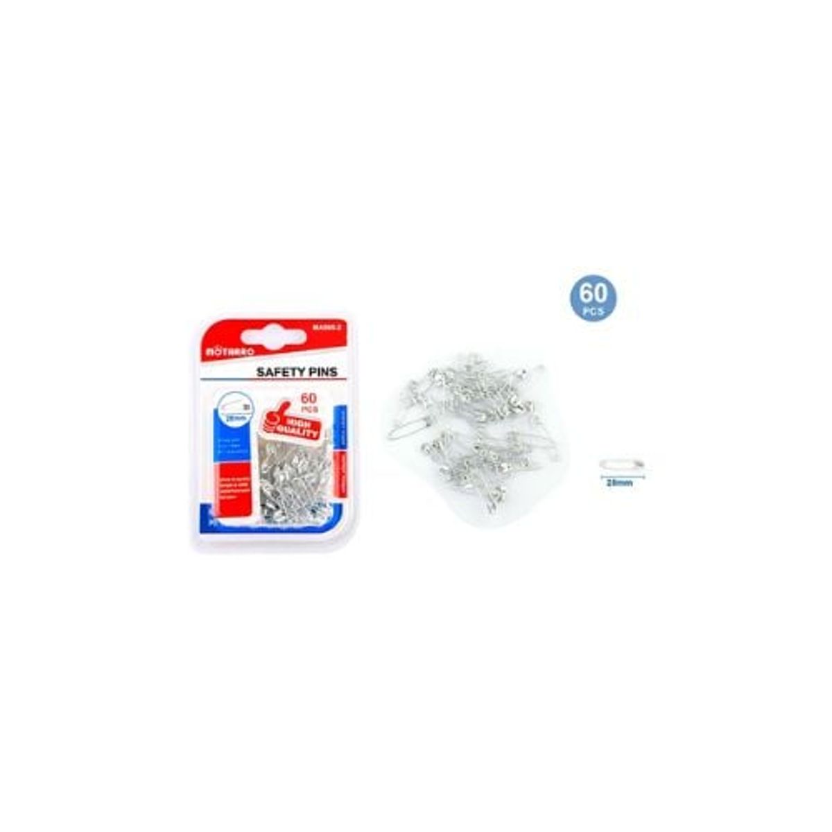 GENERICO - Alfiler De Gancho 60 Pcs