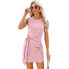 RURUTOTO - Vestido Casual Para Mujer Rosa