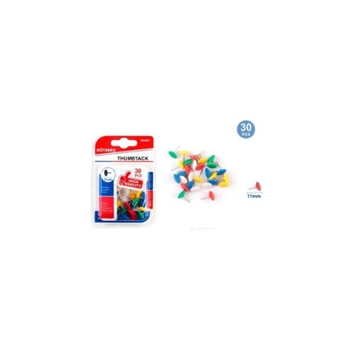 Chincheta Multicolor 11 Mm 30 Pcs, marca GENERICO - Foto Principal