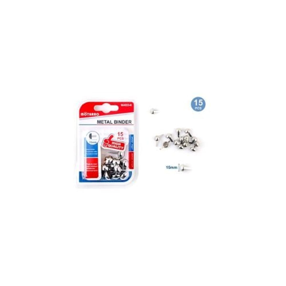 GENERICO - Chinche Metálico 15 Mm 15 Pcs