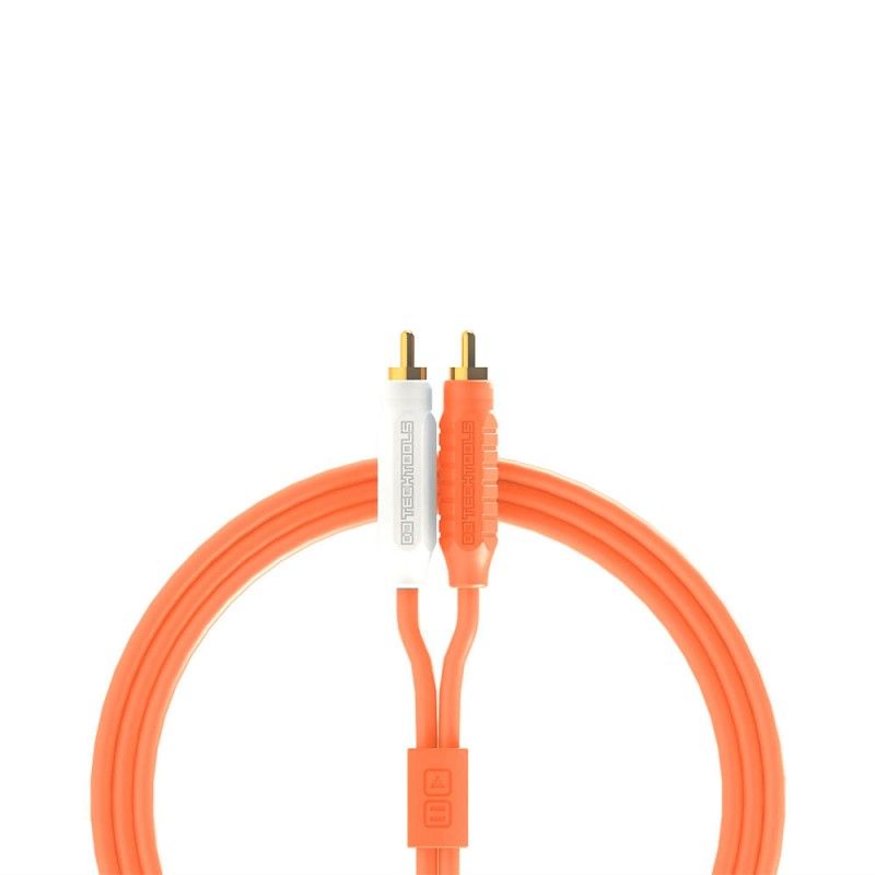 GENERICO - Cable RCA a RCA 2 Metros Audio 20 Naranjo DJ Techtools