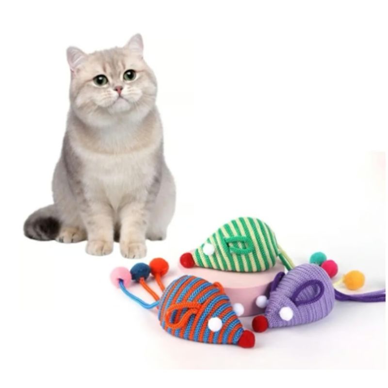 GENERICO - Juguete Pez Con Colas Para Gato Set 3 Unidades