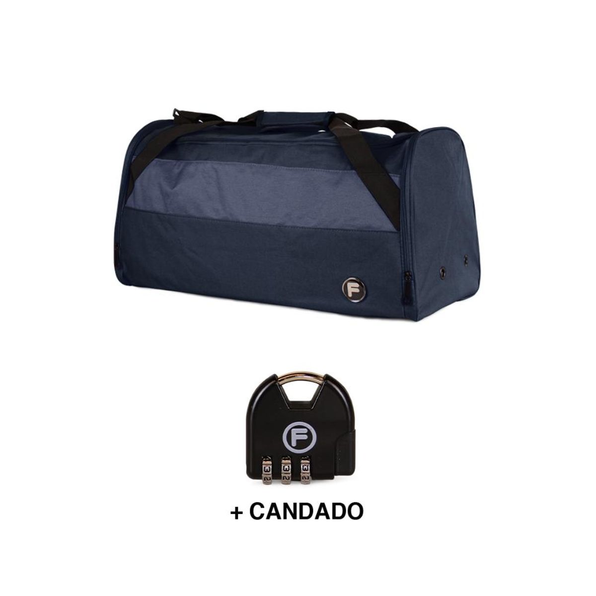 F - Bolso Eder M 75 lts azul + Candado F