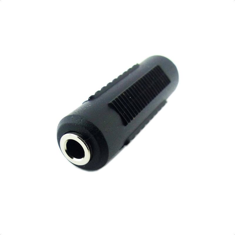 GEN - Adaptador Copla Plug 3.5mm Hembra Hembra Cambiador De Genero - Negro