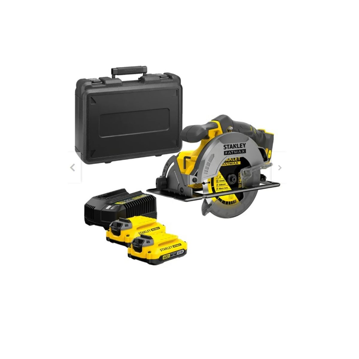 STANLEY - Sierra circular 7 1/4 STANLEY SBC550D2K 20v+2bat+carg+maleta