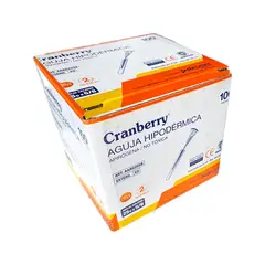 CRANBERRY - Aguja hipodérmica 25G X 5/8" 100 unidades