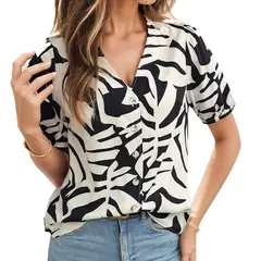 RURUTOTO - Blusa Manga Corta estampado para mujer