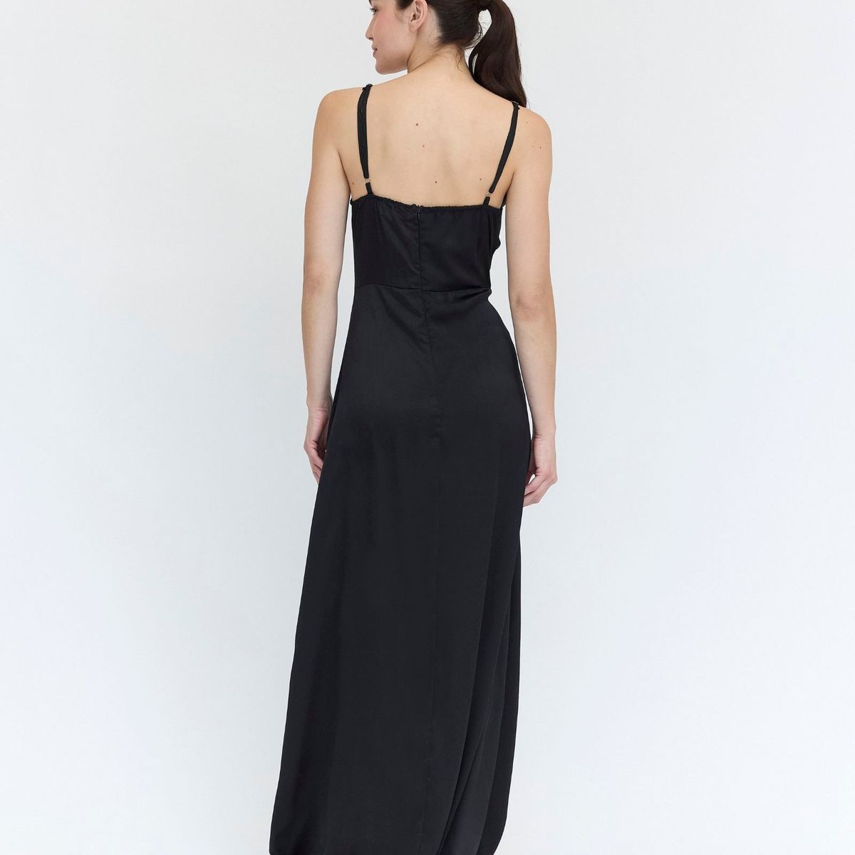 GUINDA - Maxi Vesitdo con tirantes y escote en V Rouse Guinda