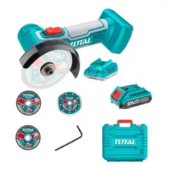 TOTAL TOOLS - Mini Galletera Esmeril Angular 76mm 20v Bat+ Carg Tagli76012
