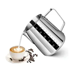 GENERICO - Jarra Leche Acero Lechero Barista Espumador De Leche 550ml